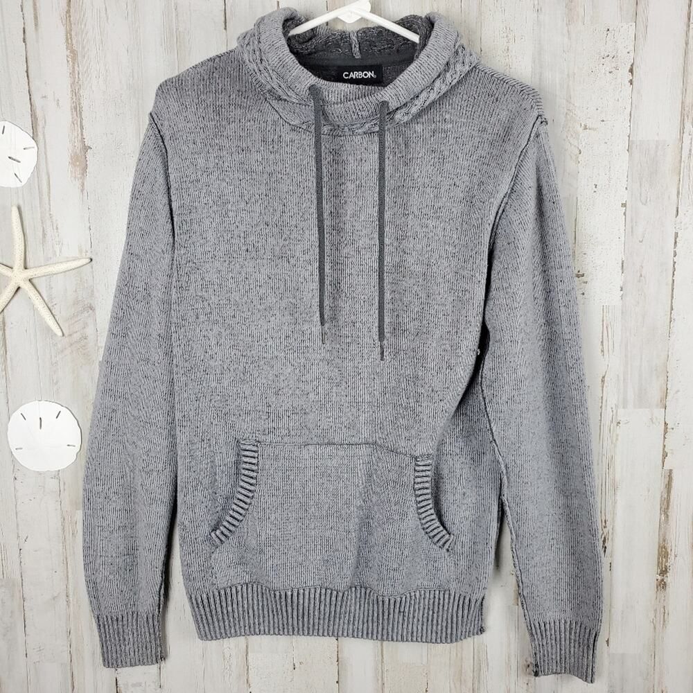 Carbon Pullover Hoodie Top Gray Size Small